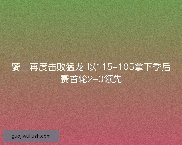 骑士再度击败猛龙 以115-105拿下季后赛首轮2-0领先